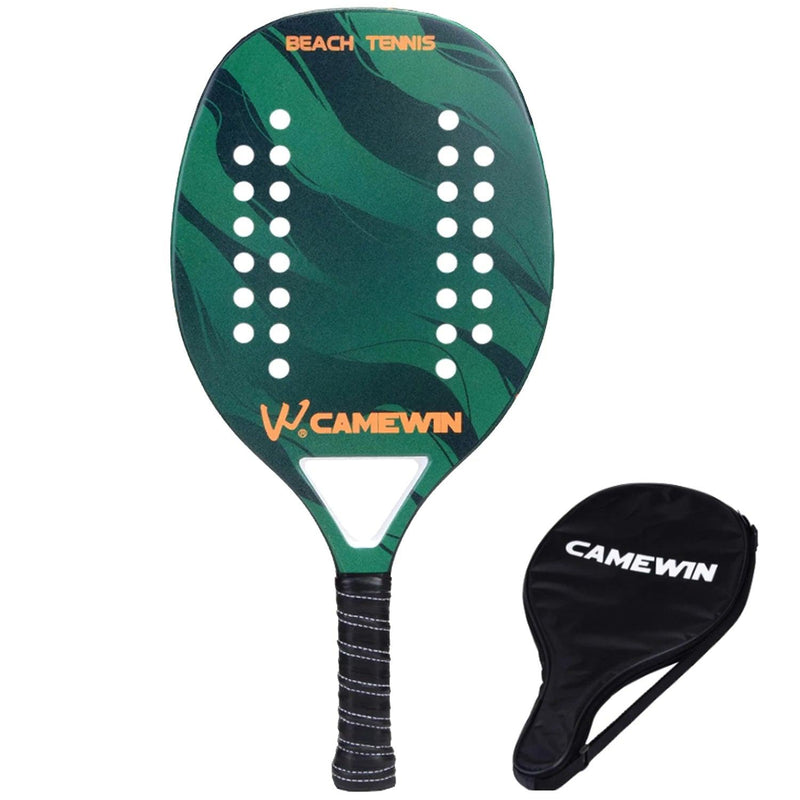 Raquete Beach Tennis Camewin Original Leve Fibra Carbono e Fibra
de vidro Raquete Profissional com capa protetora Lançamento - Casareco