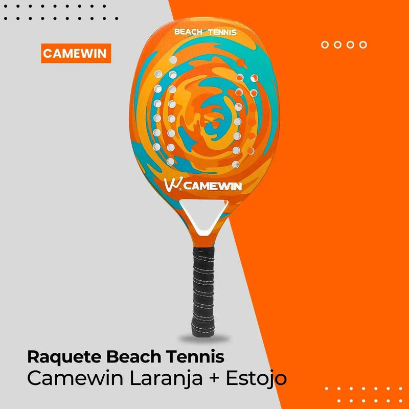 Raquete Beach Tennis Camewin Original Leve Fibra Carbono e Fibra
de vidro Raquete Profissional com capa protetora Lançamento - Casareco