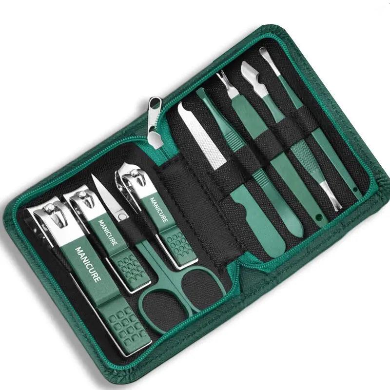Kit de Cortadores e Acessórios para Unhas em Aço Inoxidável – Opções com 7, 10, 12 ou 18 Peças - Casareco