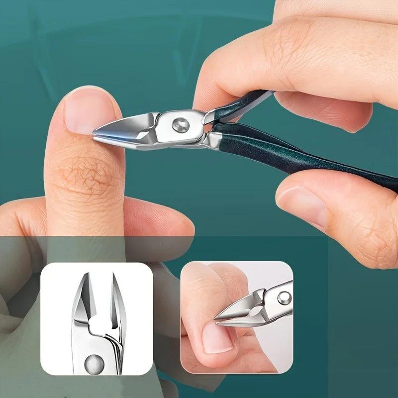 Kit Profissional de manicure e pedicure em aço inoxidável com estojo para viagem - Casareco