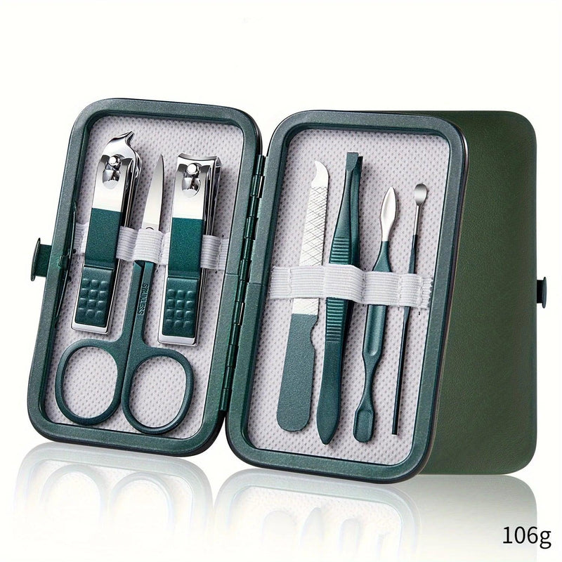 Kit de Cortadores e Acessórios para Unhas em Aço Inoxidável – Opções com 7, 10, 12 ou 18 Peças - Casareco
