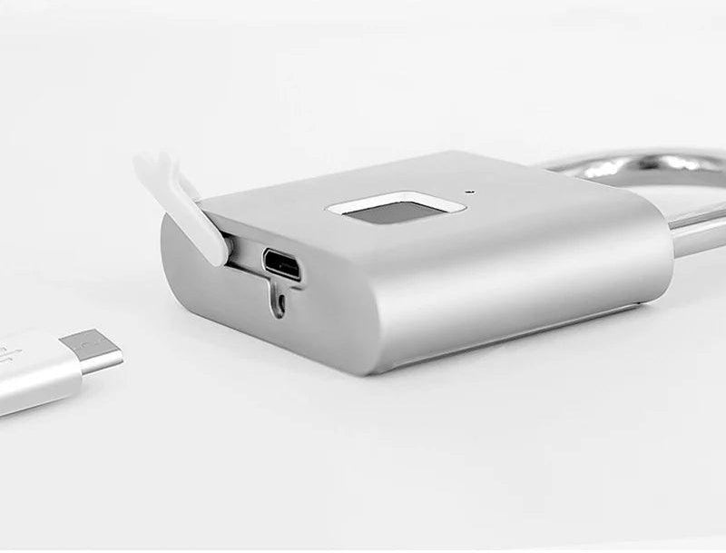 Cadeado USB recarregavel inteligente por impressão digital - Casareco