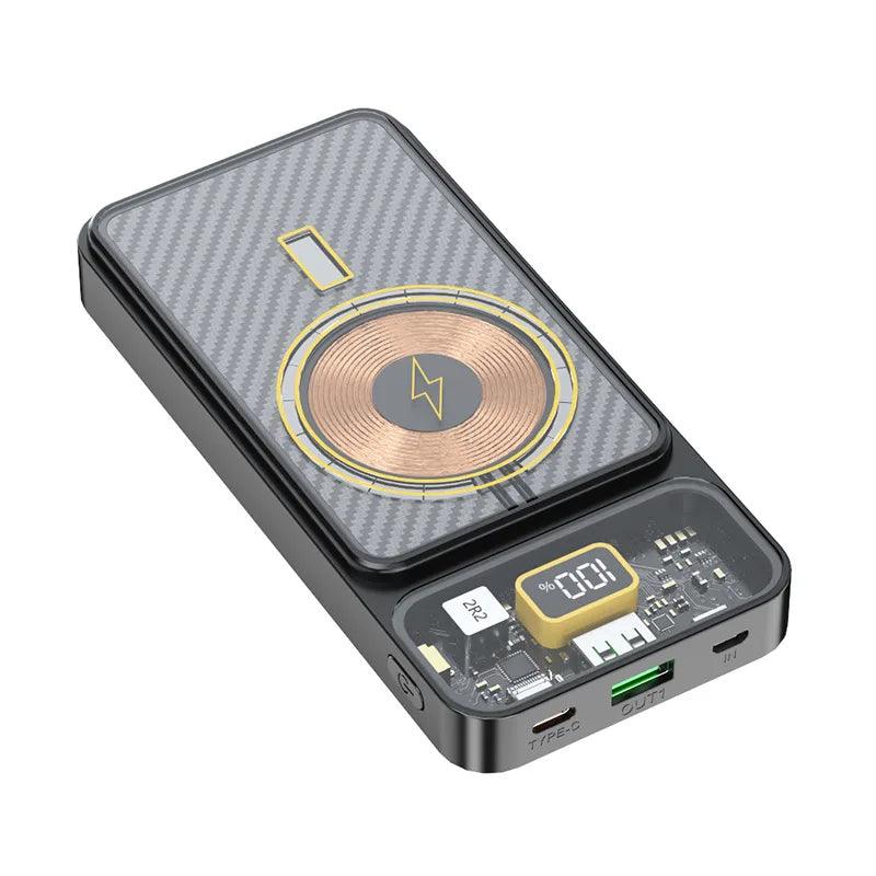 Carregador Portátil Power Bank Indução Magnético 5000/10000mAh - Casareco