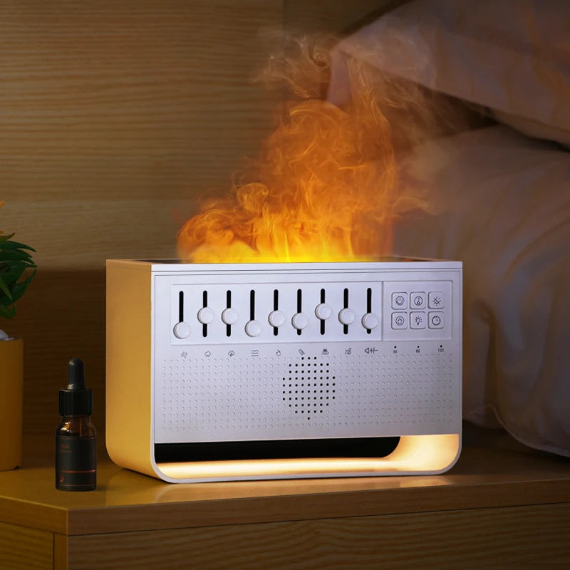 Umidificador e Difusor 2 em 1 – Purifique o Ar com Aromaterapia e Sons Relaxantes