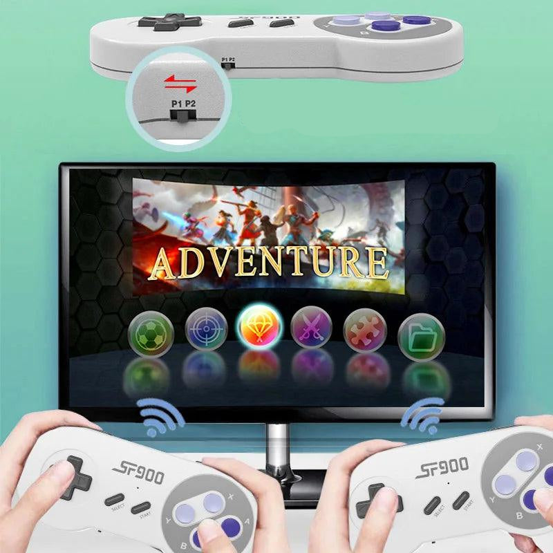 Retro Game Console SF900 2.4G Wireless ÚNICO NO BRASIL SEM DELAY - Casareco