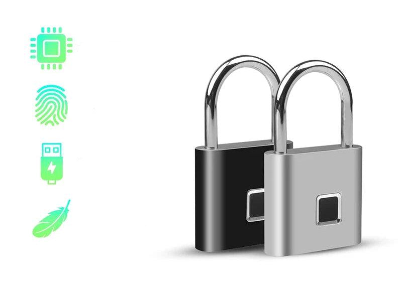 Cadeado USB recarregavel inteligente por impressão digital - Casareco