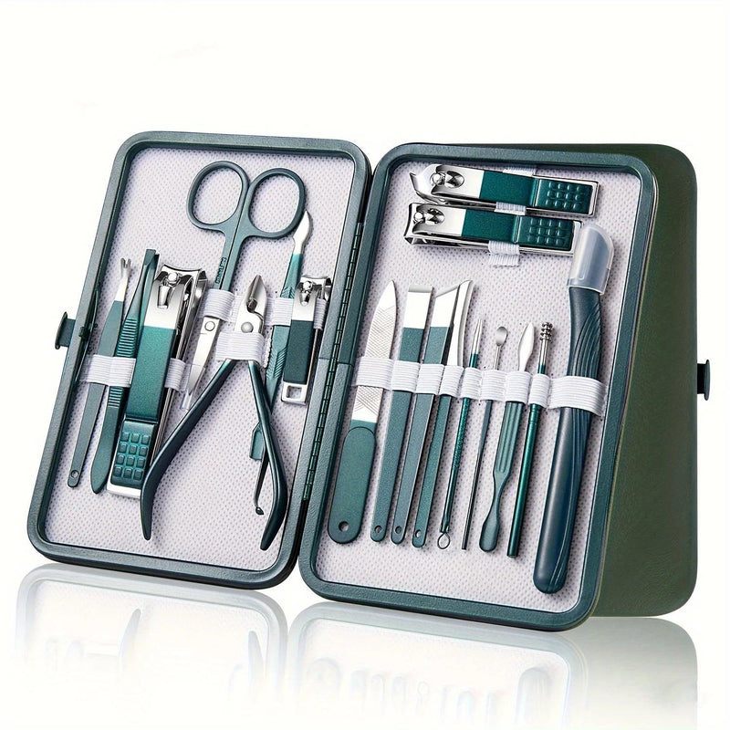 Kit de Cortadores e Acessórios para Unhas em Aço Inoxidável – Opções com 7, 10, 12 ou 18 Peças - Casareco