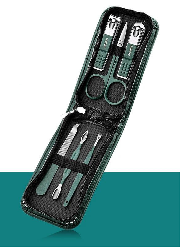 Kit de Cortadores e Acessórios para Unhas em Aço Inoxidável – Opções com 7, 10, 12 ou 18 Peças - Casareco