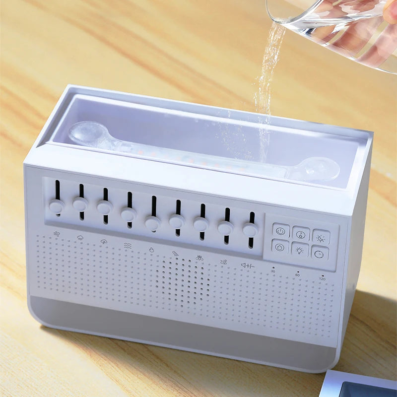 Umidificador e Difusor 2 em 1 – Purifique o Ar com Aromaterapia e Sons Relaxantes